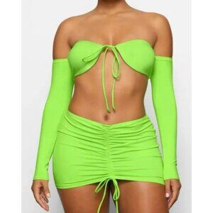 SKIMS Signature Swim Long Sleeve Bikini Top Size XXS NWT